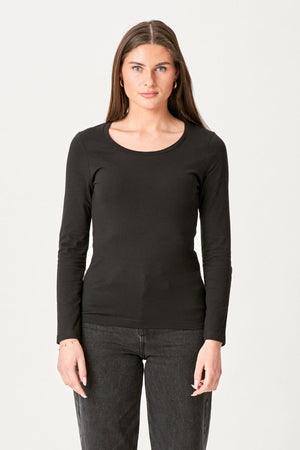 Basic long-sleeved T-shirt - Black