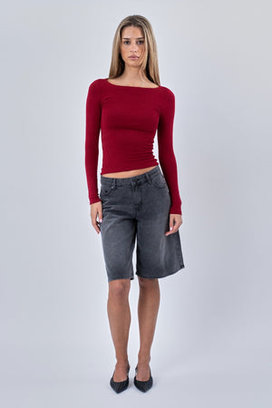 Cassandra Blouse - Burgundy