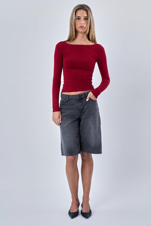 Cassandra Blouse - Burgundy