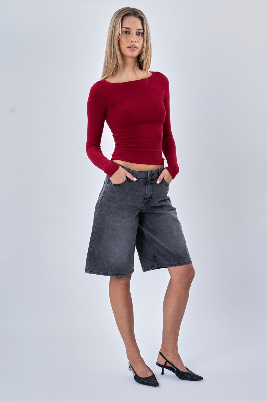 Cassandra Blouse - Burgundy