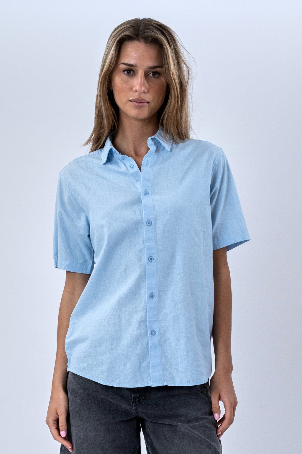 Posteljina kratkih rukava - svijetloplava