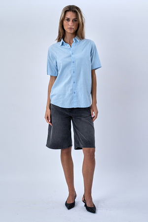 Posteljina kratkih rukava - svijetloplava