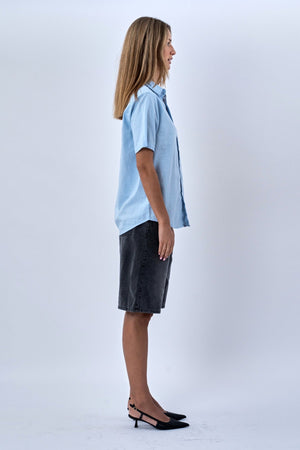 Posteljina kratkih rukava - svijetloplava