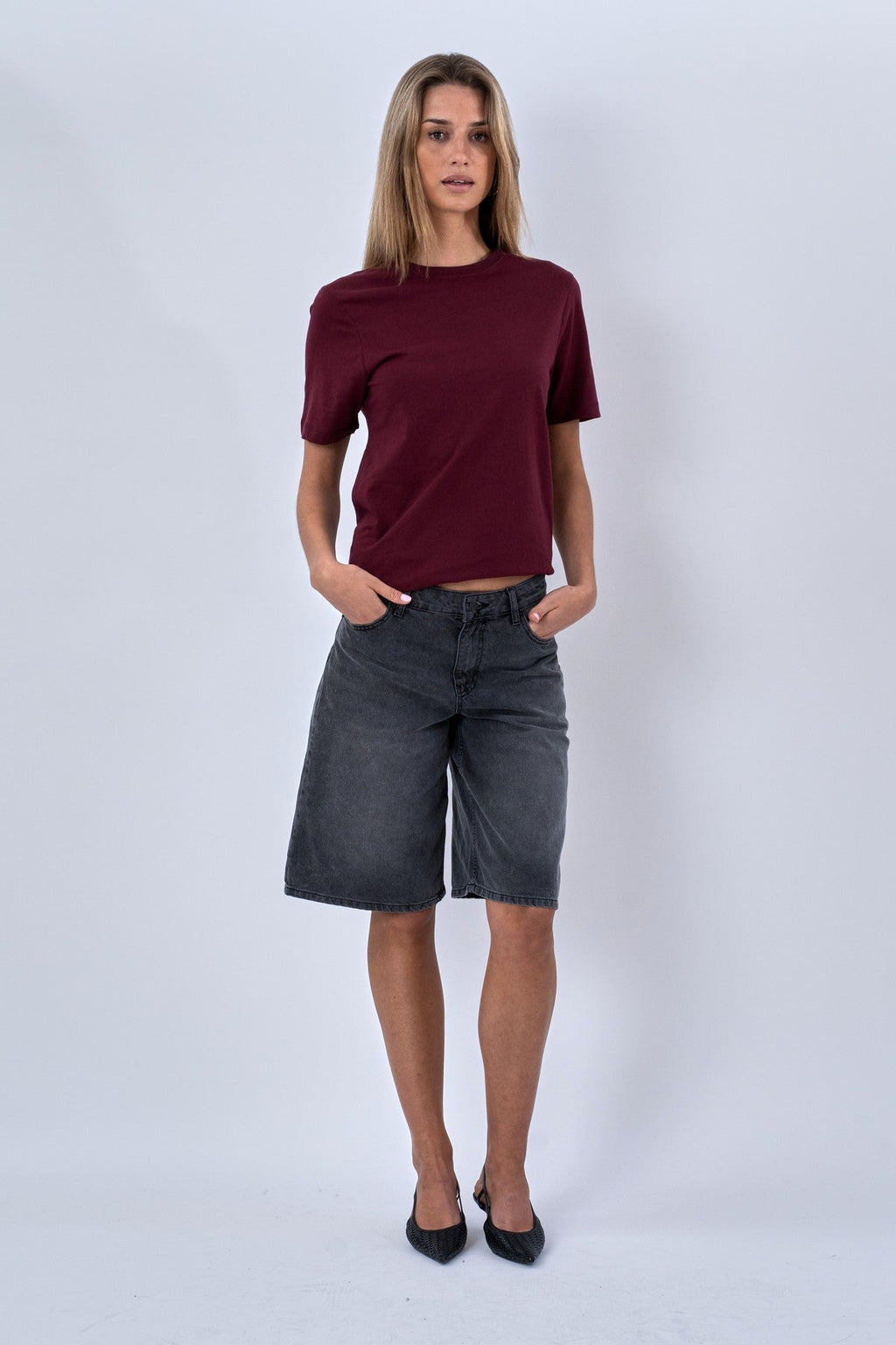 Priateľka Tee - burgundská červená