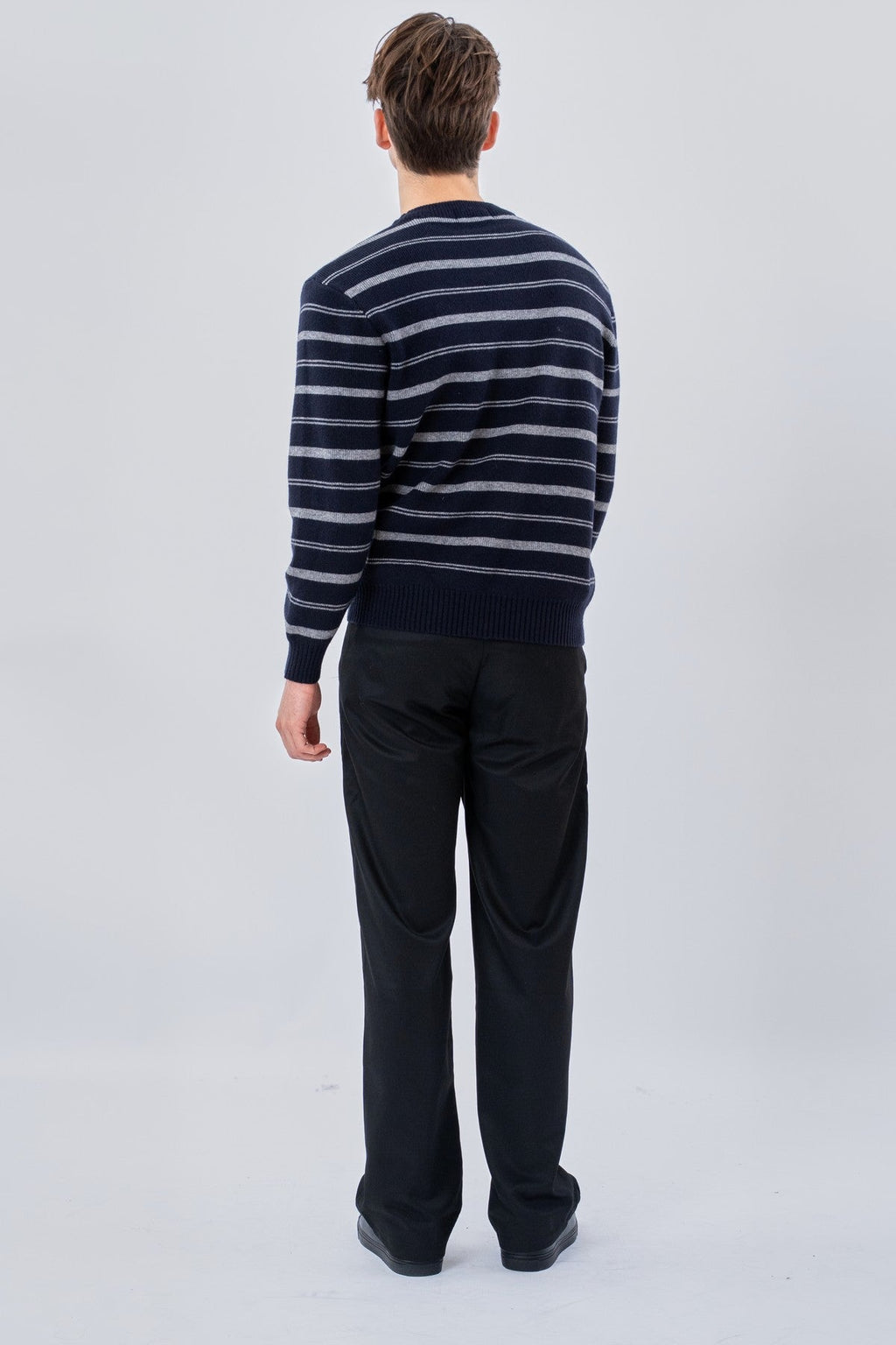 Striped Sweater - Dark Blue