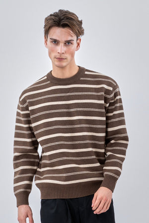 Striped Sweater - Khaki