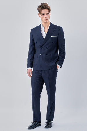 Classic Blazer - Navy Pinstripe