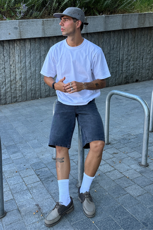 Džínsovina Shorts Voľný - čierny