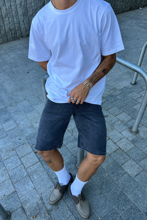Džínsovina Shorts Voľný - čierny
