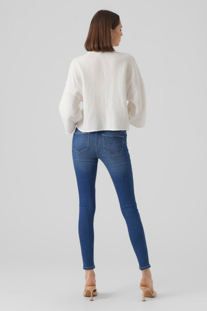 Natali Crop Shirt - Snow White