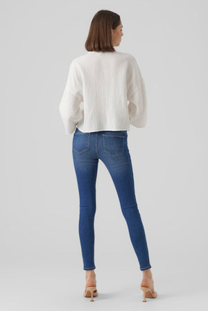 Natali Crop Shirt - Snow White