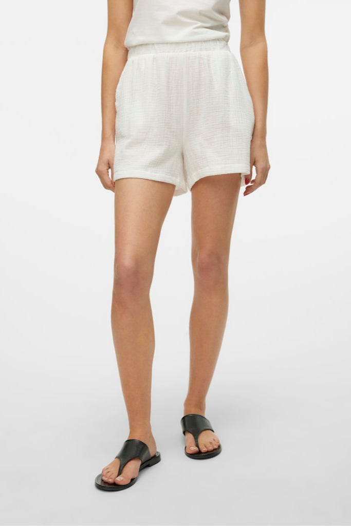 Natali High Waist Shorts - Snow White