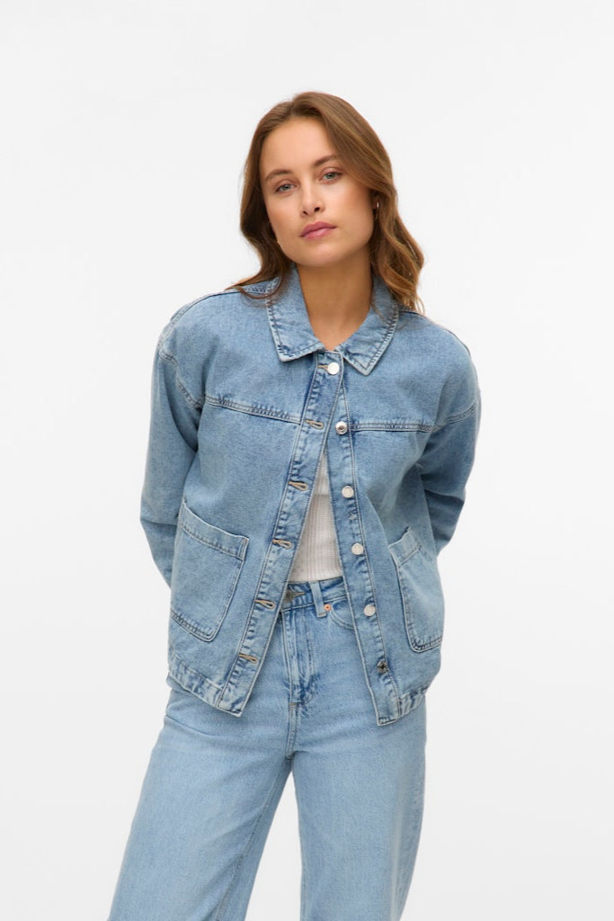 Jamie Denim Shacket - svijetloplavi traper
