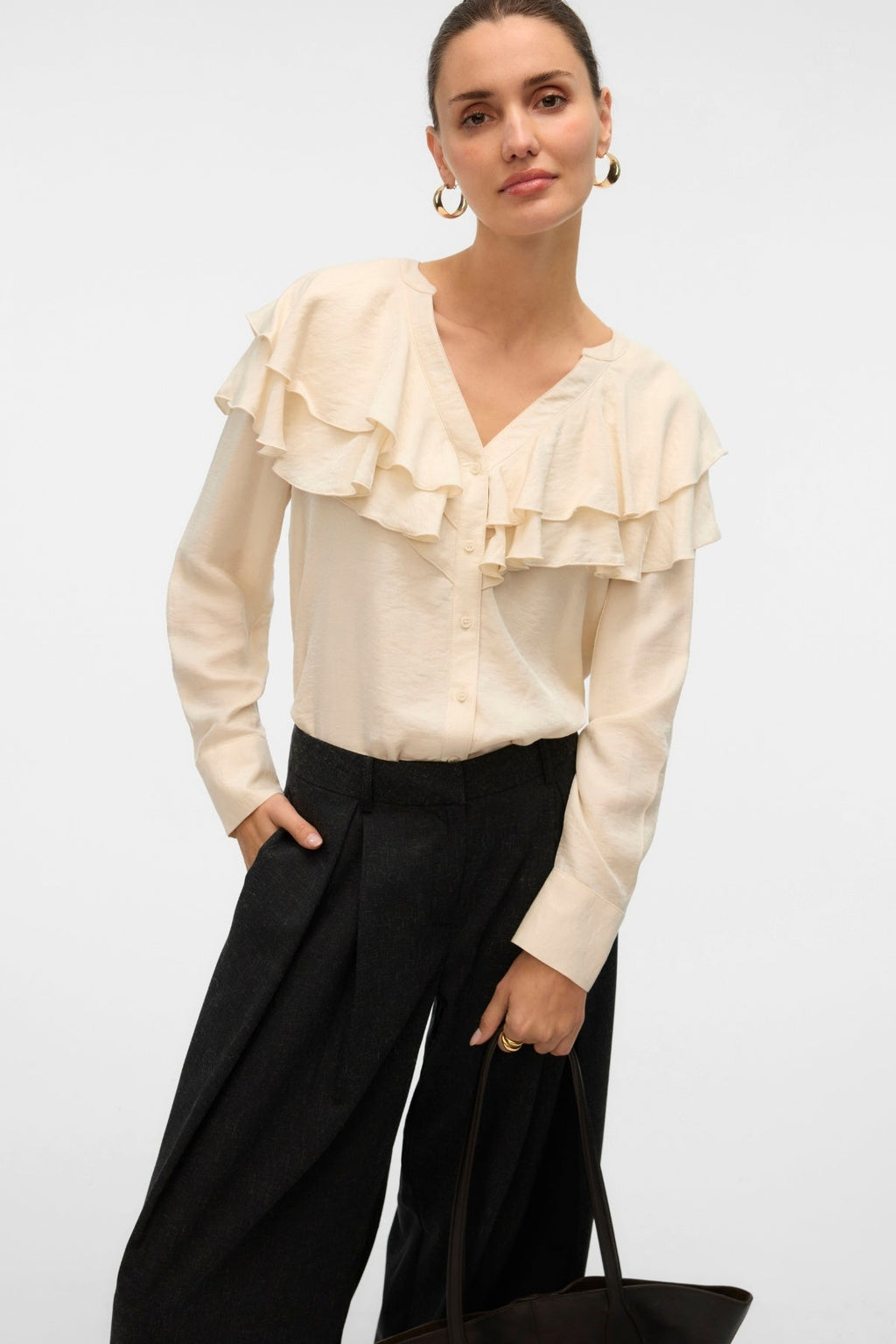 Lizzi Flounce Top - Birch