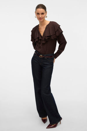 Lizzi Flounce Top - Chocolate Torte