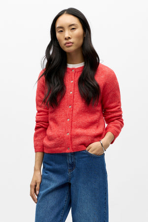 Agate Knit Cardigan - Poinsettia Melange