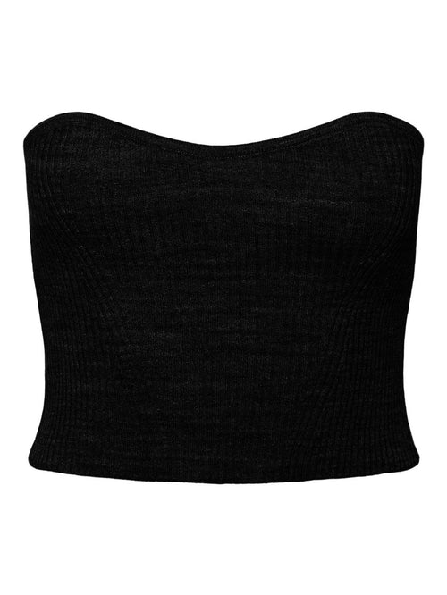 Angie Knit Tube Top - Sort - TeeShoppen Group™ - T - shirt - PIECES