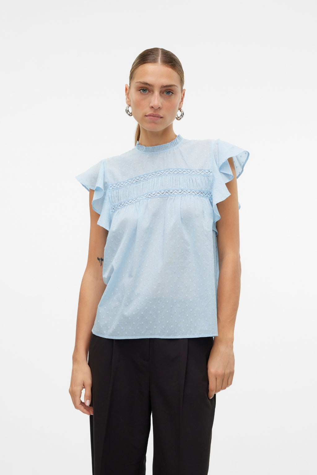 Trine Lace Top - Cashmere Blue