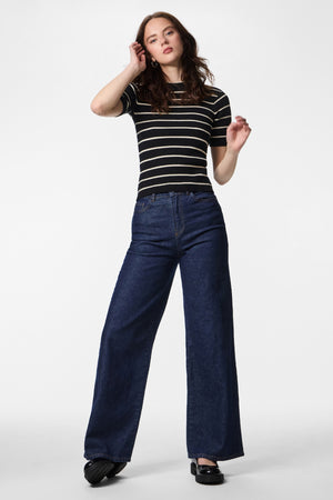 Mira pletivo s O-izrezom - crna breza