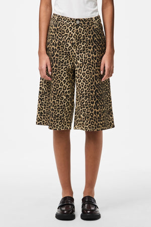 Denim leathan salume Shorts - Leo piobar bán