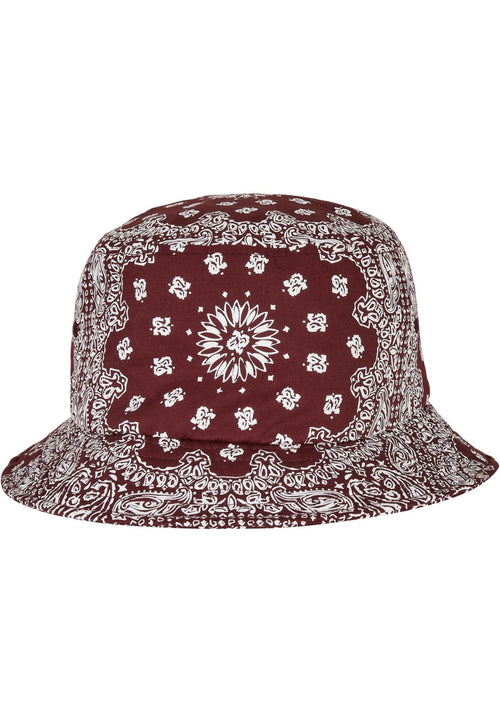 Bandana Print Bucket Hat - Cherry/White - TeeShoppen Group™ - Accessories - TeeShoppen