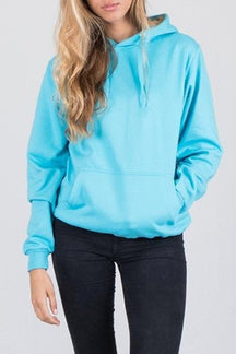 Hoodie buachaill - gorm turquoise