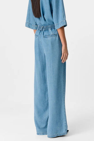Frame Lisa Wide Pants - Light Blue Denim