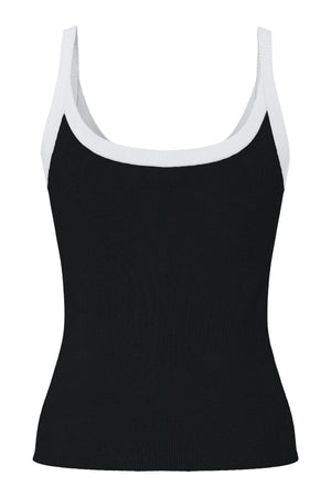 May Strap Top - Black-Bright White