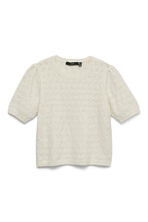 Doffy Stitch O-Neck Pullover - Birch Melange
