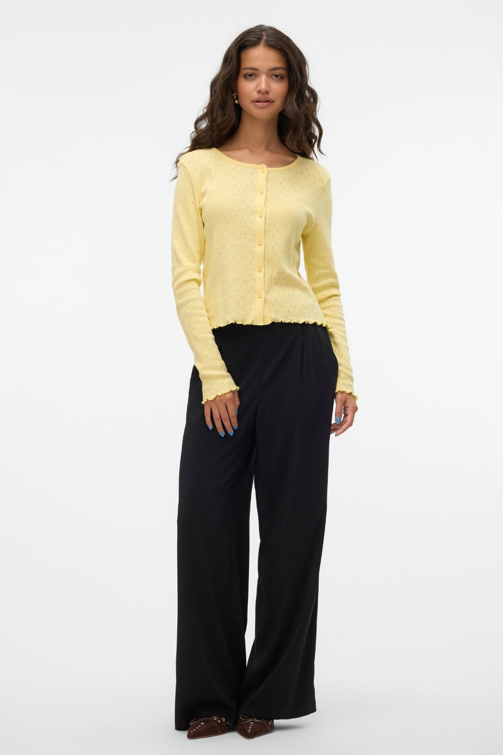 Isa O -Neck Cardigan - Flower anise