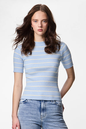 Mira O-Neck Knit - Cashmere Blue Birch