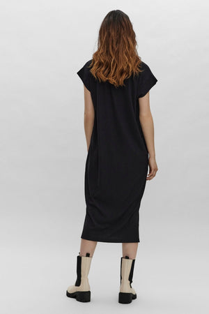 Phoenixy Cap Ruckve Calf Dress - Black