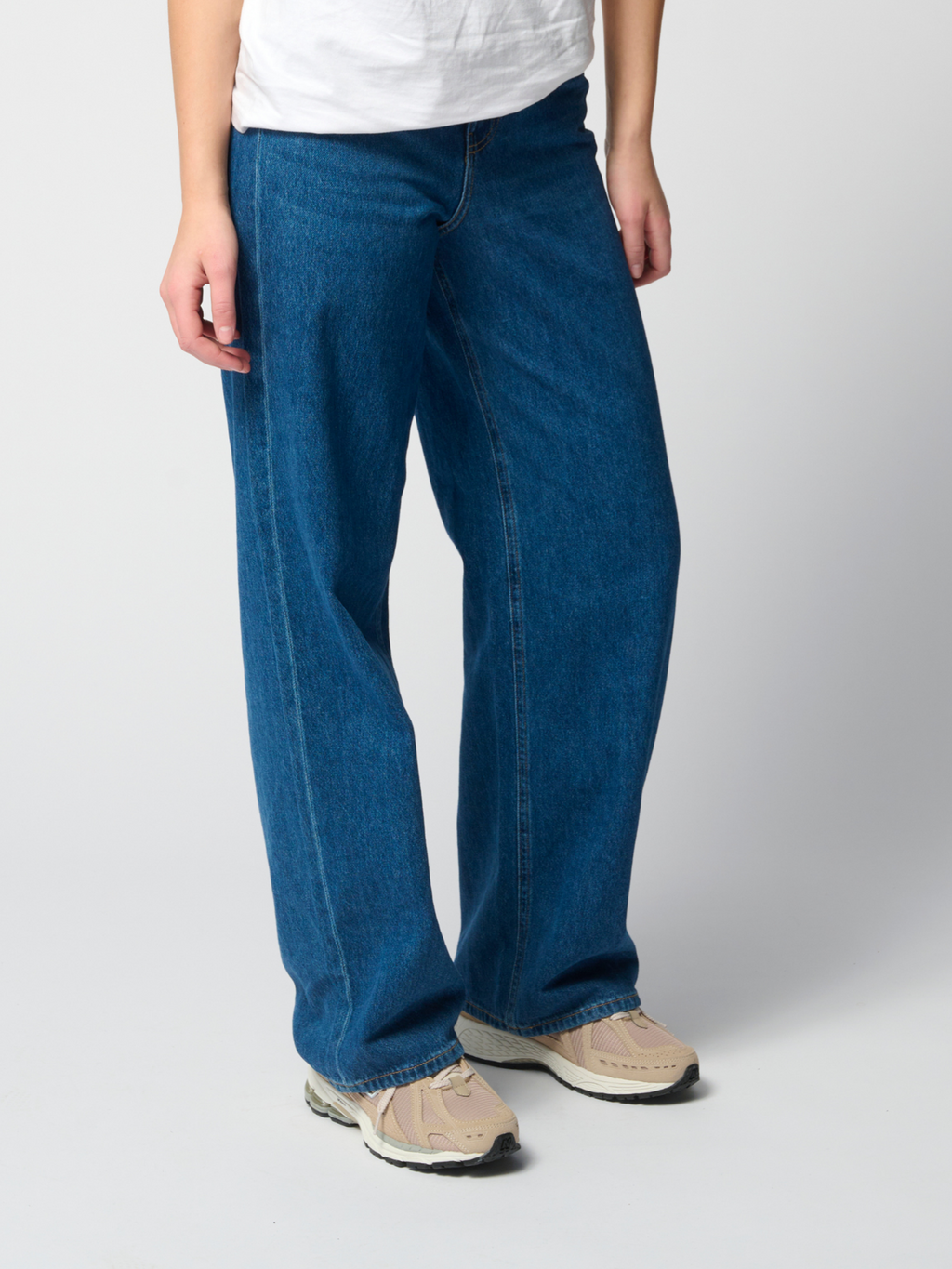 The Original Performance Jeans leathan - denim meánach gorm