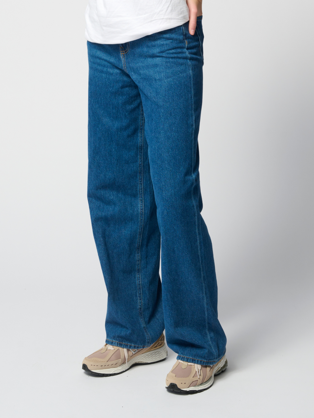 The Original Performance Jeans leathan - denim meánach gorm