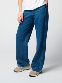 The Original Performance Jeans leathan - denim meánach gorm