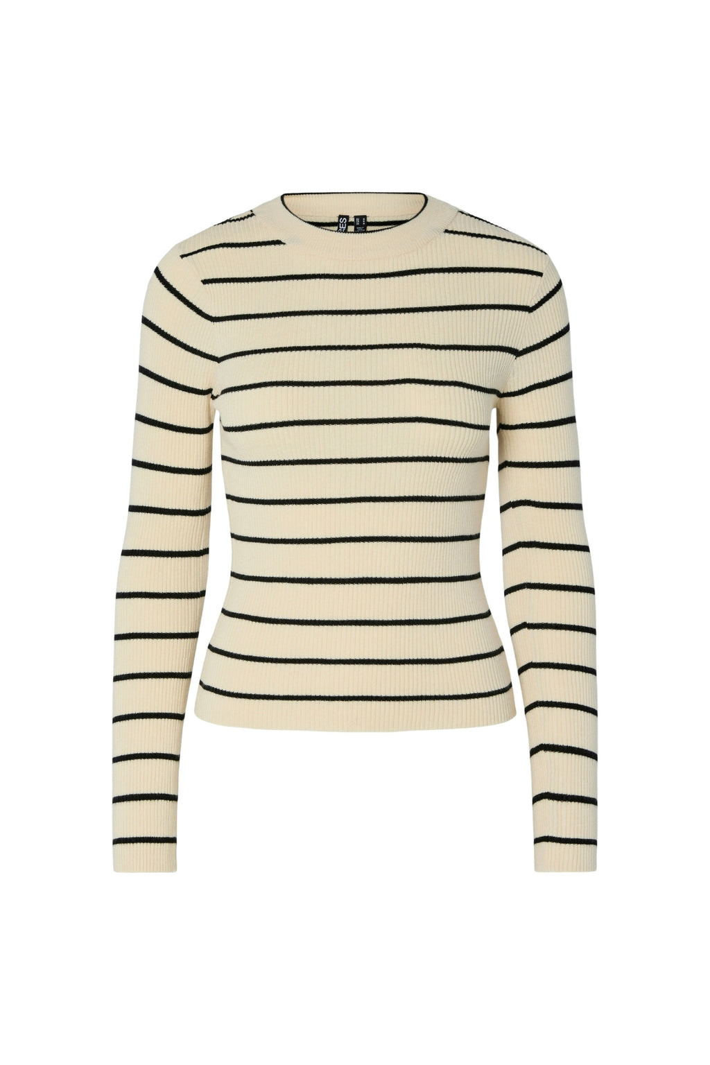 Mira New O-Neck Knit - Birch/Black