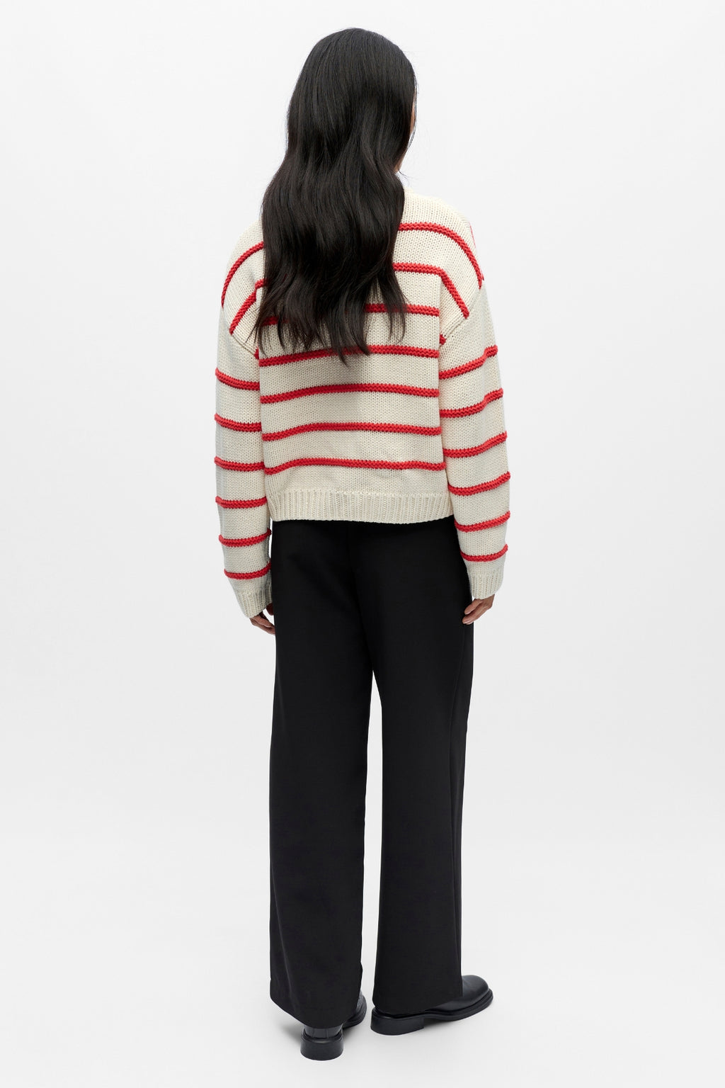 Oda Knit Pullover - Birch Poinsettia
