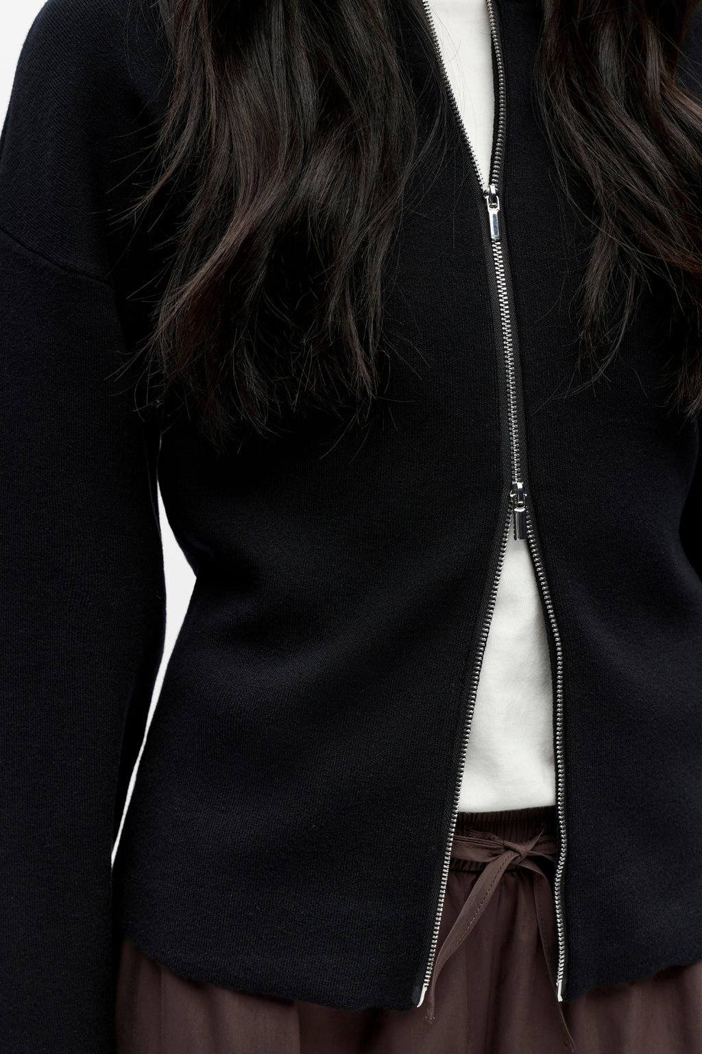 Reynard pleteni kardigan - crni