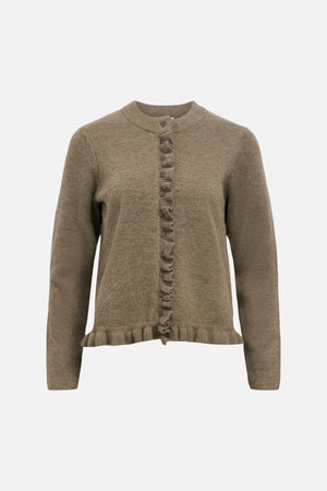 Elva pleteni kardigan - morel melange