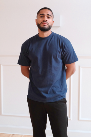 Heavy Boxfit Tee - Navy