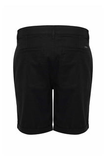 亚麻短裤 - 黑色