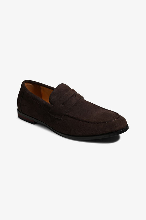 Loafers Suede - Dark Brown - TeeShoppen Group™