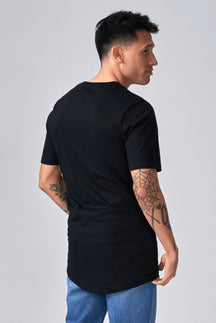Dlhé tričko - čierna