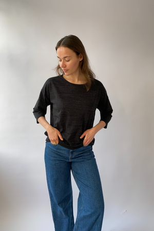 Malena Lurex Bluse - striebro