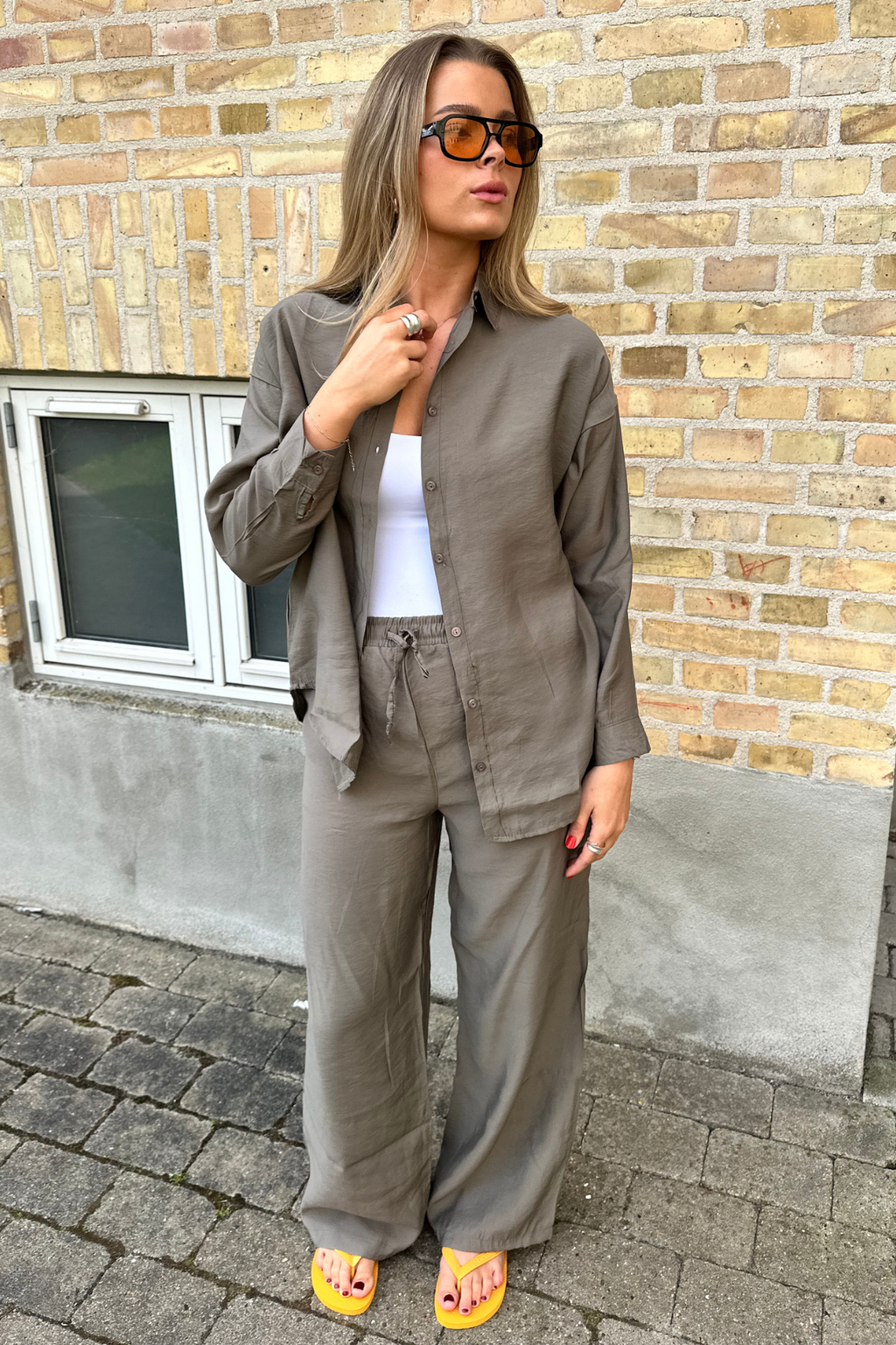 Mia Pants + Mia Shirt (Khaki) – Package Deal