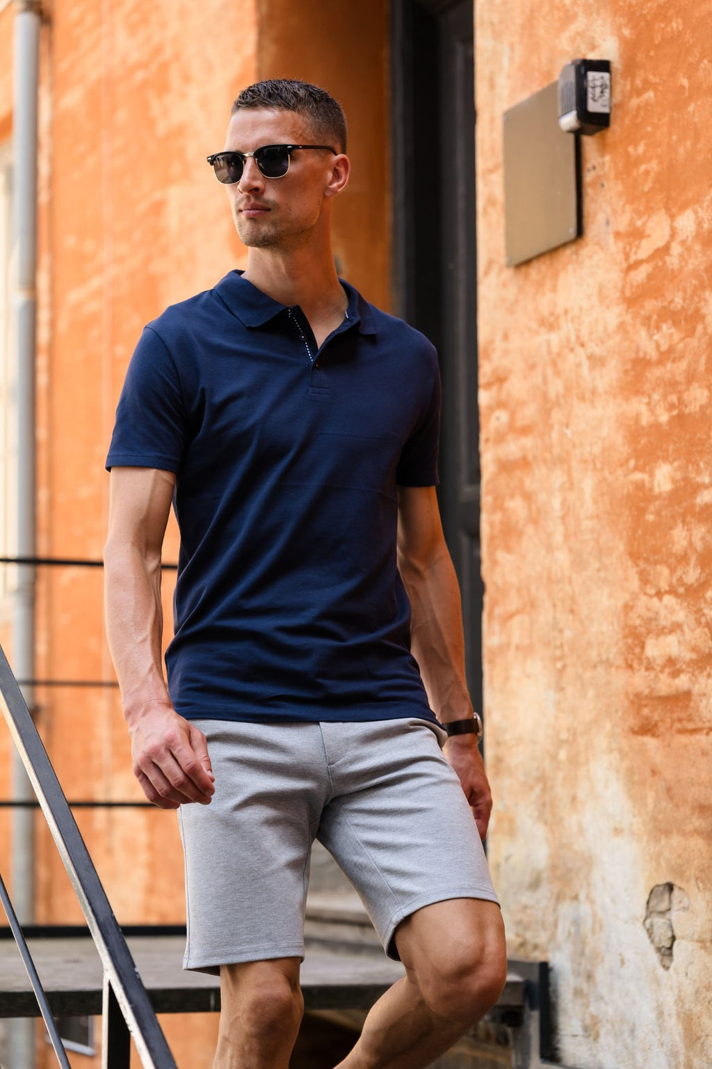 Muscle Léine Polo - Navy