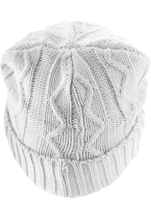 Next Beanie Cable Flap - White - TeeShoppen Group™ - TeeShoppen