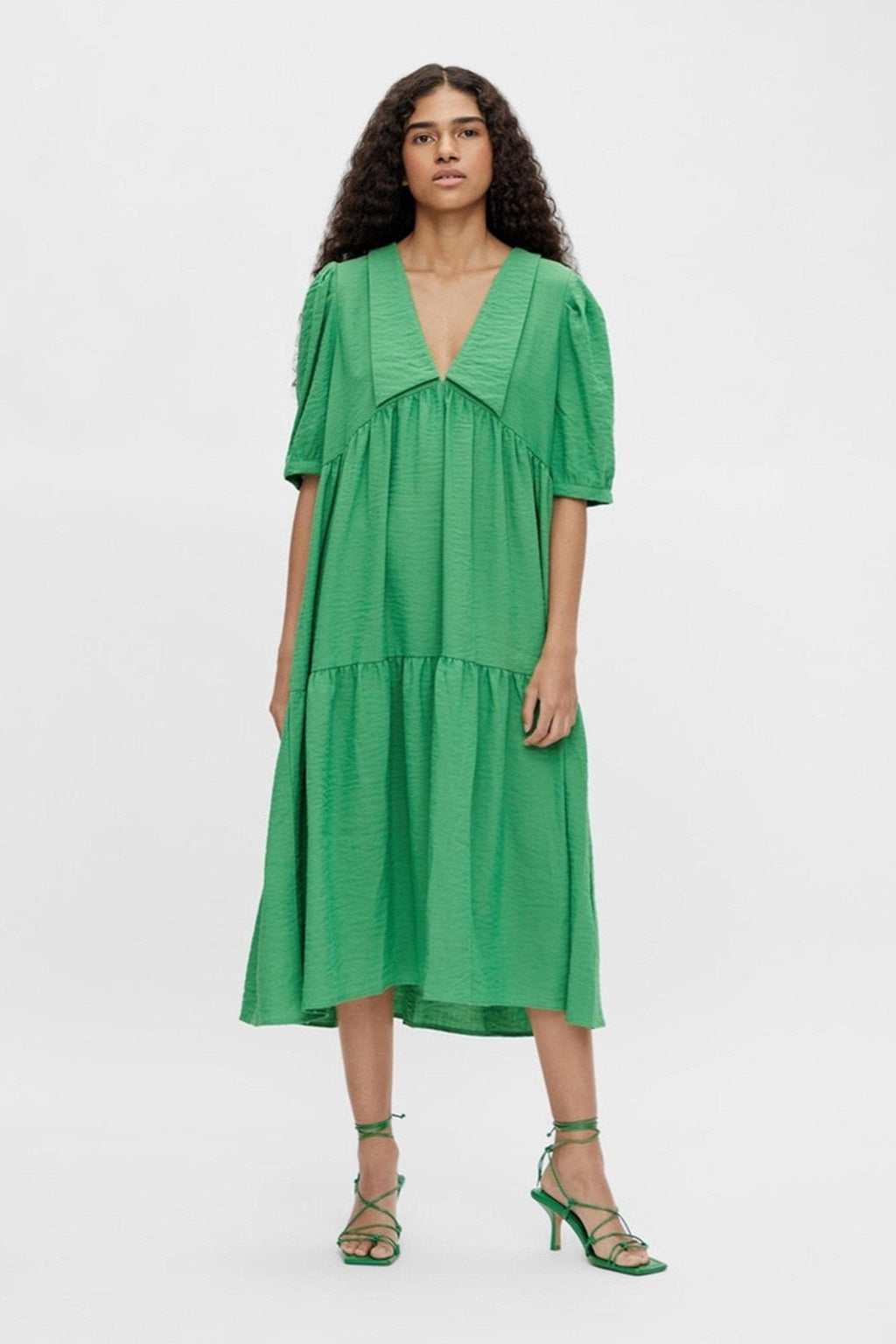 artichoke green dress WEDDING TREND Bridesmaid dresses change the look and feel of the photos. We  loved these mismatched green floral dresses Kathleen's bridesmaids picked.  Loving the pattern in pattern look. Bridesmaid dresses are from @