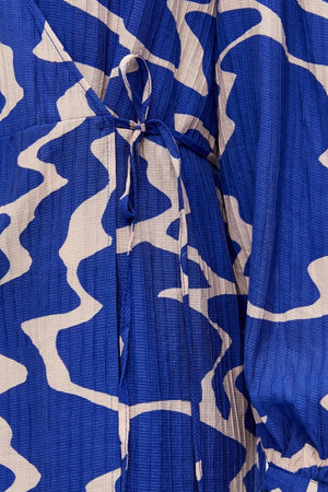Vanja Wrap Kjole - Clematis Blue