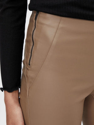 Belle Coated Leggings - Beige